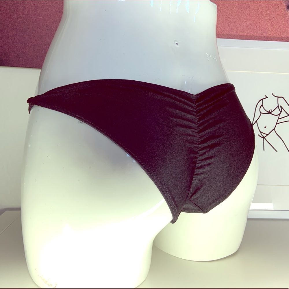 rouched bottom american apparel swim bottoms